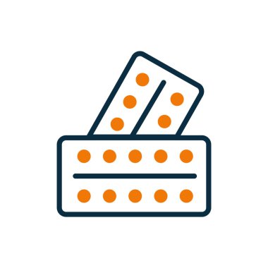 Isolated pills half line half color style icon vector design