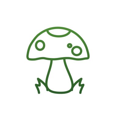 Isolated fungi mushroom gradient style icon vector design