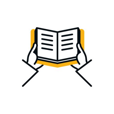 Isolated open book half line half color style icon vector design