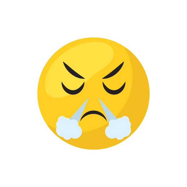 Triumph Emoji обличчя плоский стиль значок Векторний дизайн — стоковий вектор