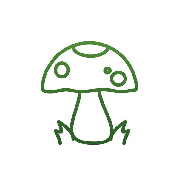 Isolated fungi mushroom gradient style icon vector design — 图库矢量图片