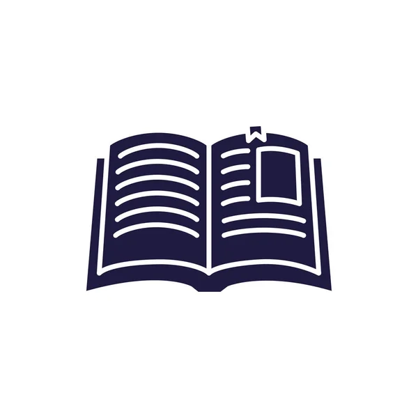 Isolated open book silhouette style icon vector design — Stok Vektör