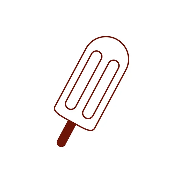 Sweet and frozen popsicle line style iconvector design — Stock Vector