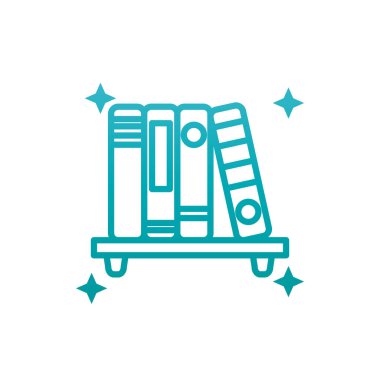 Isolated education books gradient style icon vector design