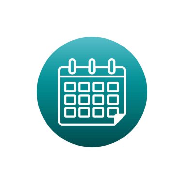 Isolated calendar block gradient style icon vector design