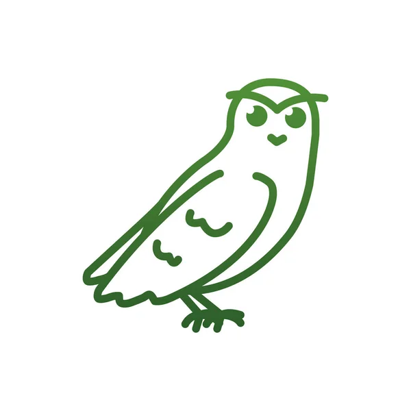 Projeto de vetor ícone estilo gradiente coruja — Vetor de Stock
