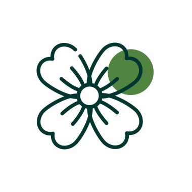 Isolated natural flower half line half color style icon vector design