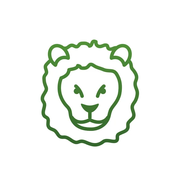 Diseño de vectores de icono de estilo de degradado León — Vector de stock