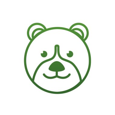 Bear gradient style icon vector design