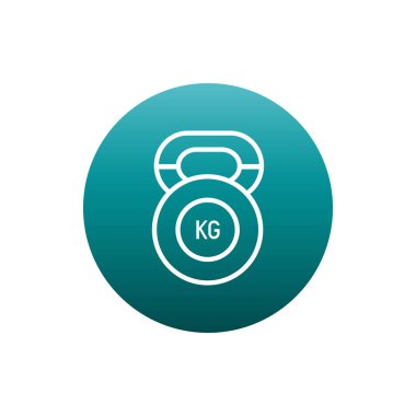 Weight block gradient style icon vector design