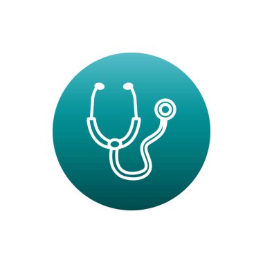 Isolated stethoscope block gradient style icon vector design