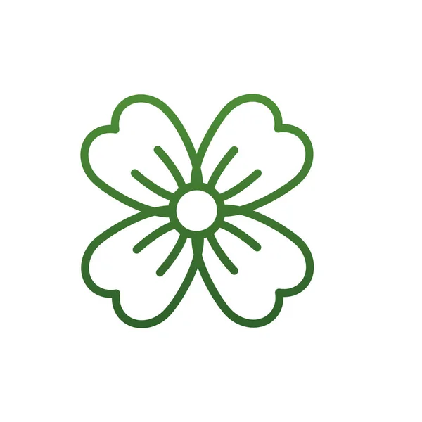 Isolated natural flower gradient style icon vector design — Stok Vektör