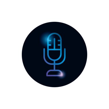 Music microphone gradient style icon vector design