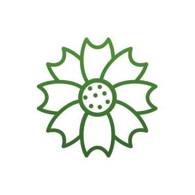 Isolated natural flower gradient style icon vector design