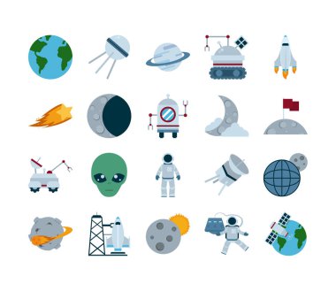 İzole edilmiş roket düz stil vektör tasarımı