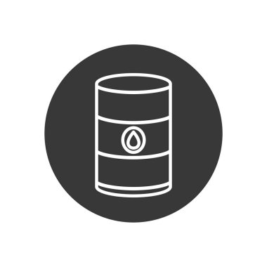 Isolated oil barrel line block style icon vector design