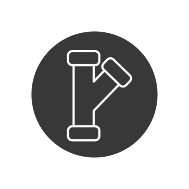 Isolated oil pipe line block style icon vector design