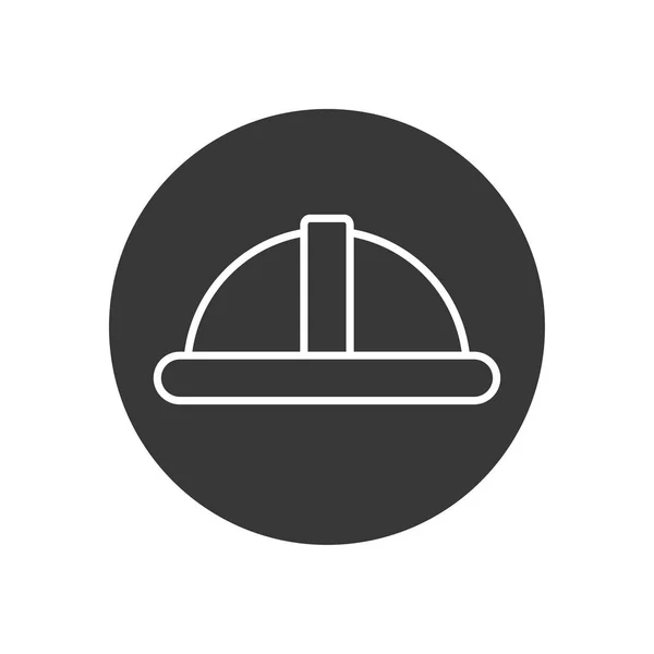 Isolé constructeur casque ligne bloc style icône vectoriel design — Image vectorielle