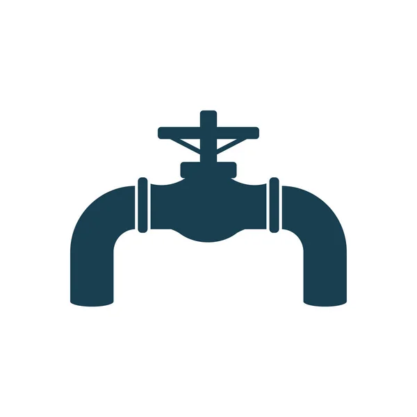 Isolated oil pipe silhouette style icon vector design — ストックベクタ