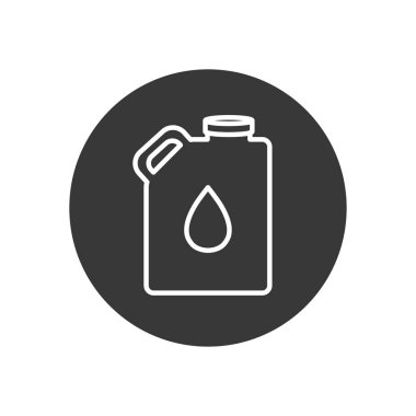 Isolated oil tank line block style icon vector design