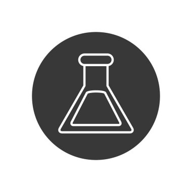 Isolated chemistry flask line block style icon vector design