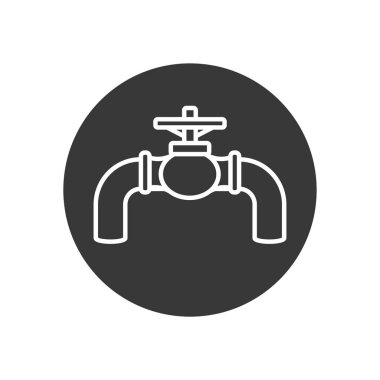 Isolated oil pipe line block style icon vector design