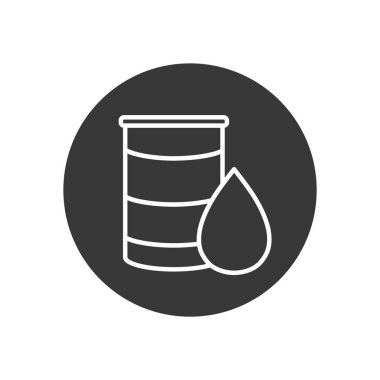 Isolated oil barrel line block style icon vector design