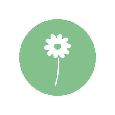 Isolated natural flower silhouette block style icon vector design