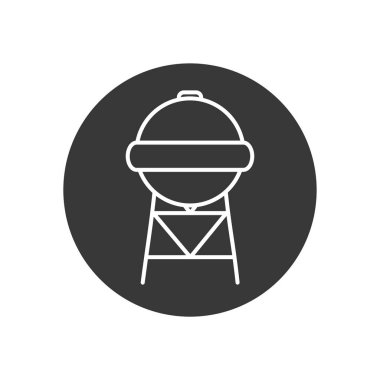 Isolated oil storage line block style icon vector design