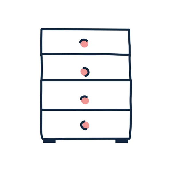Isolated furniture doodle line fill style icon vector design — 图库矢量图片