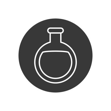 Isolated chemistry flask line block style icon vector design