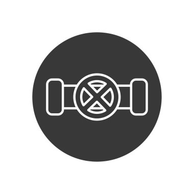 Isolated oil pipe line block style icon vector design