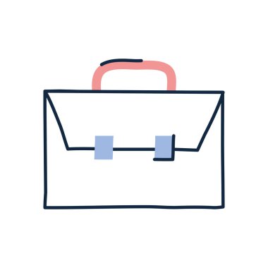 Isolated suitcase doodle line fill style icon vector design