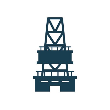 Isolated oil tower silhouette style icon vector design