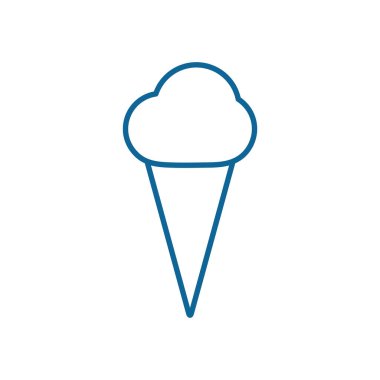 İzole edilmiş dondurma çizgisi biçim vektör tasarımı