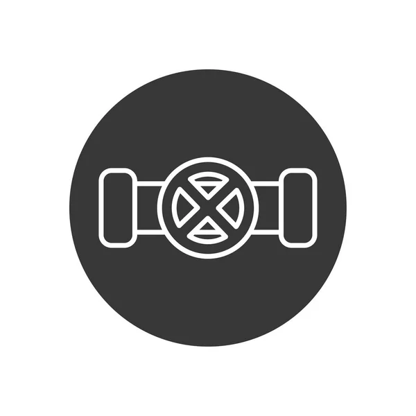 Isolated oil pipe line block style icon vector design — ストックベクタ