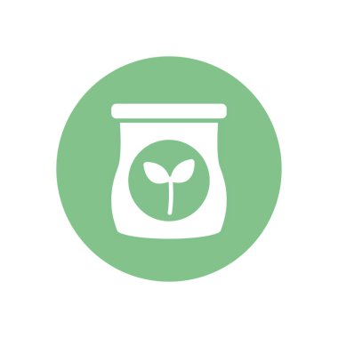 Isolated seeds bag silhouette block style icon vector design