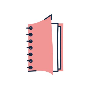 Isolated notebook doodle line fill style icon vector design