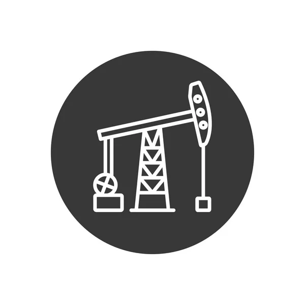 Isolated oil pump line block style icon vector design — 图库矢量图片