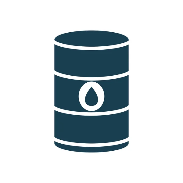 Isolated oil barrel silhouette style icon vector design — 图库矢量图片