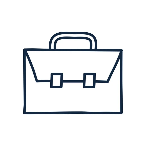 Isolato valigia doodle linea stile icona vettoriale design — Vettoriale Stock