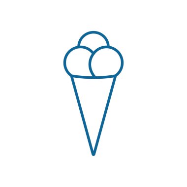 İzole edilmiş dondurma çizgisi biçim vektör tasarımı