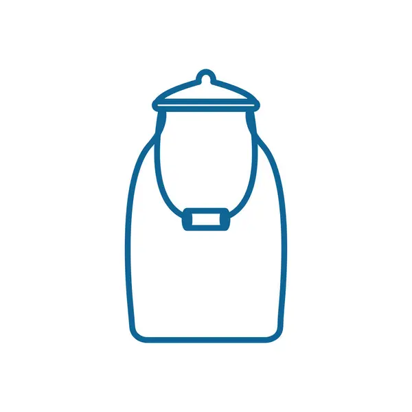Isolé bouteille de lait style ligne icône conception vectorielle — Image vectorielle