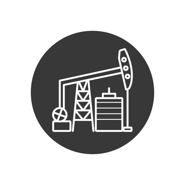 Isolated oil pump line block style icon vector design — Stock vektor