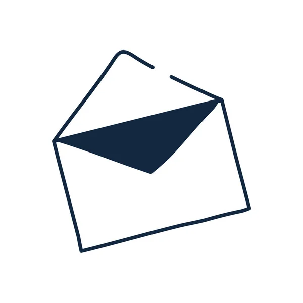 Isolated envelope doodle line fill style icon vector design — 图库矢量图片