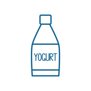 Isolated yogurt bottle line style icon vector design