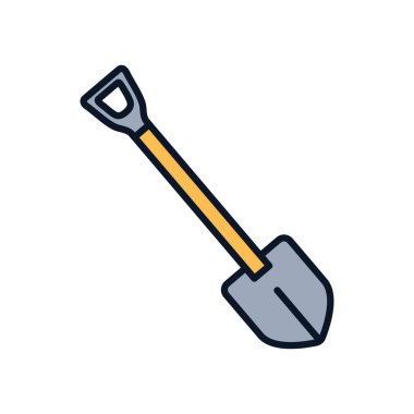 Isolated shovel tool line fill style icon vector design