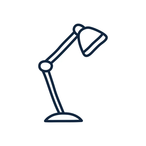 Isolated desk lamp doodle line style icon vector design — Διανυσματικό Αρχείο