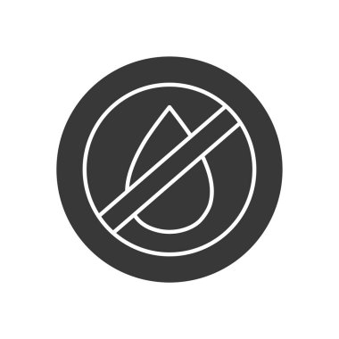 Isolated oil drop forbidden line block style icon vector design