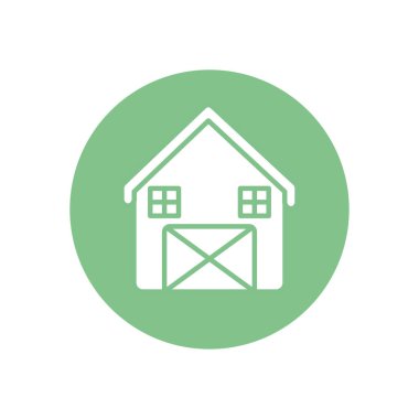 Isolated farm building silhouette block style icon vector design